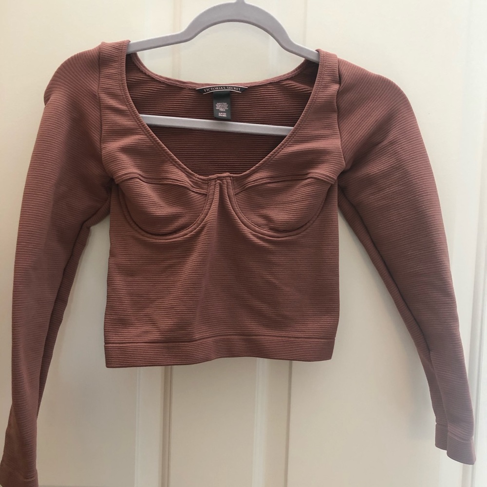 Pink Victoria Secret Crop Long Sleeve
